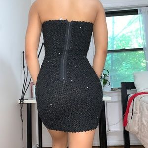 Black sequin tune dress